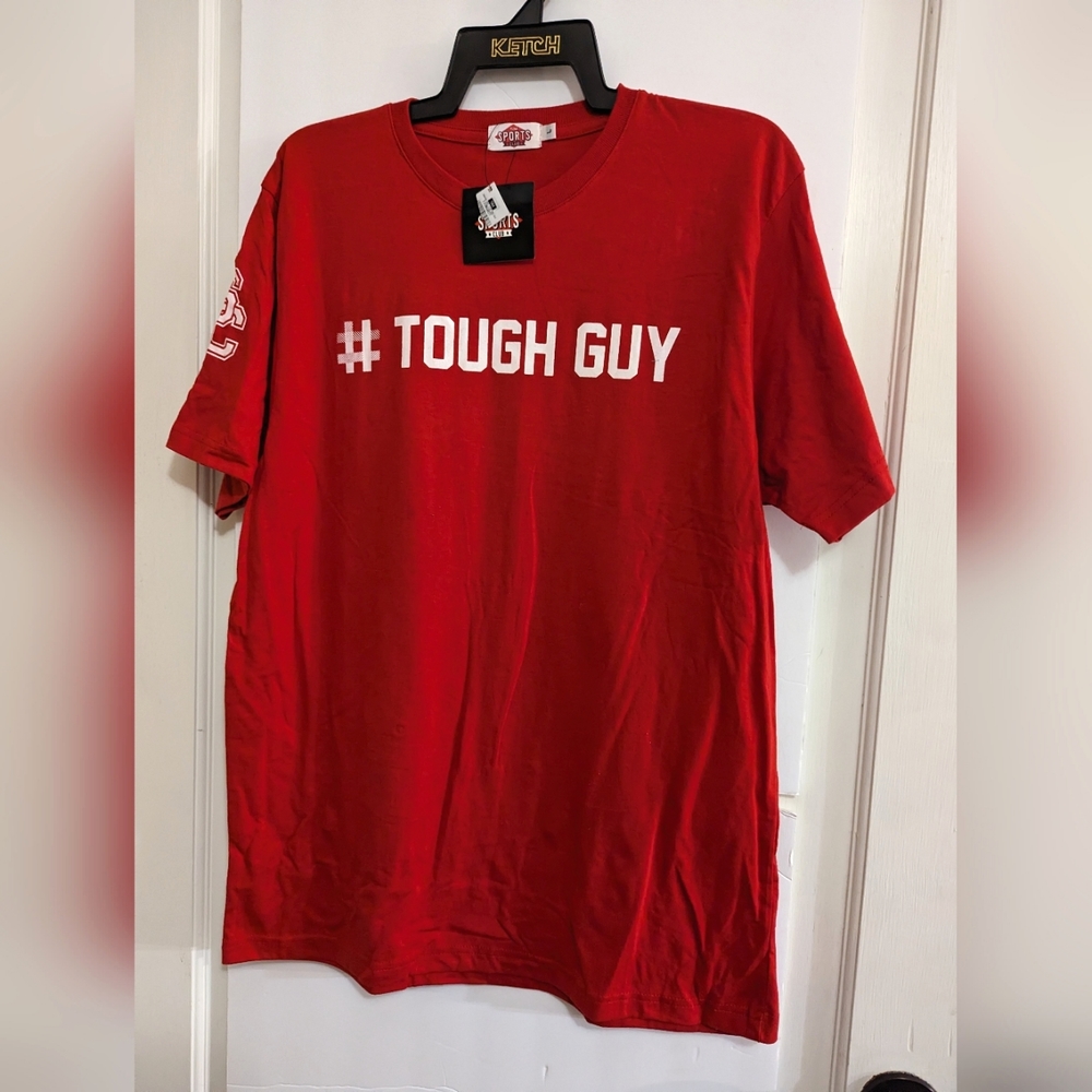 NWT Ketch Sports Club Men's Size Large *#ToughGuy* SC Athletic Red Shirt